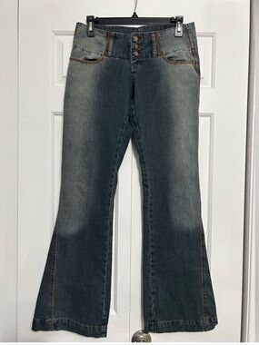 Rare Jou-Jou Y2K Vintage Low Rise Bootcut Flare Jeans Size 7/8